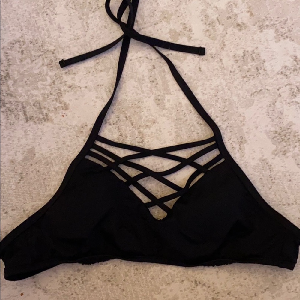 Black bathing suit top